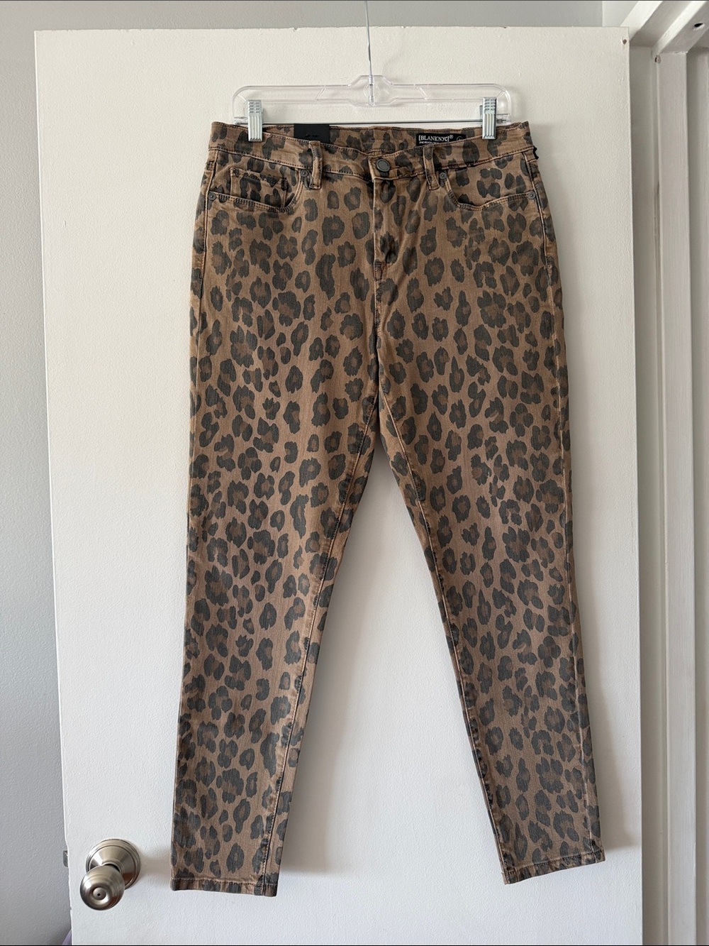 BLANKNYC The Reade Crop Leopard Print Skinny Jeans NWT Size 30 Animal Cheetah